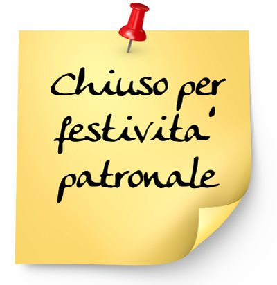 Chiusura per festa patronale
